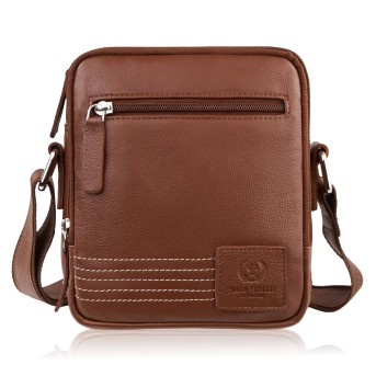 Listonoszka męska skórzana na ramię brązowa Paolo Peruzzi AY-27-CG