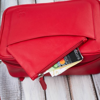 Torebka damska skórzana listonoszka na ramię czerwona Paolo Peruzzi AY-20-RD