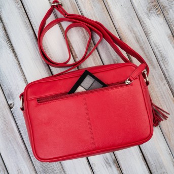 Torebka damska skórzana listonoszka na ramię Paolo Peruzzi AY-20-RD – czerwona, elegancka i praktyczna