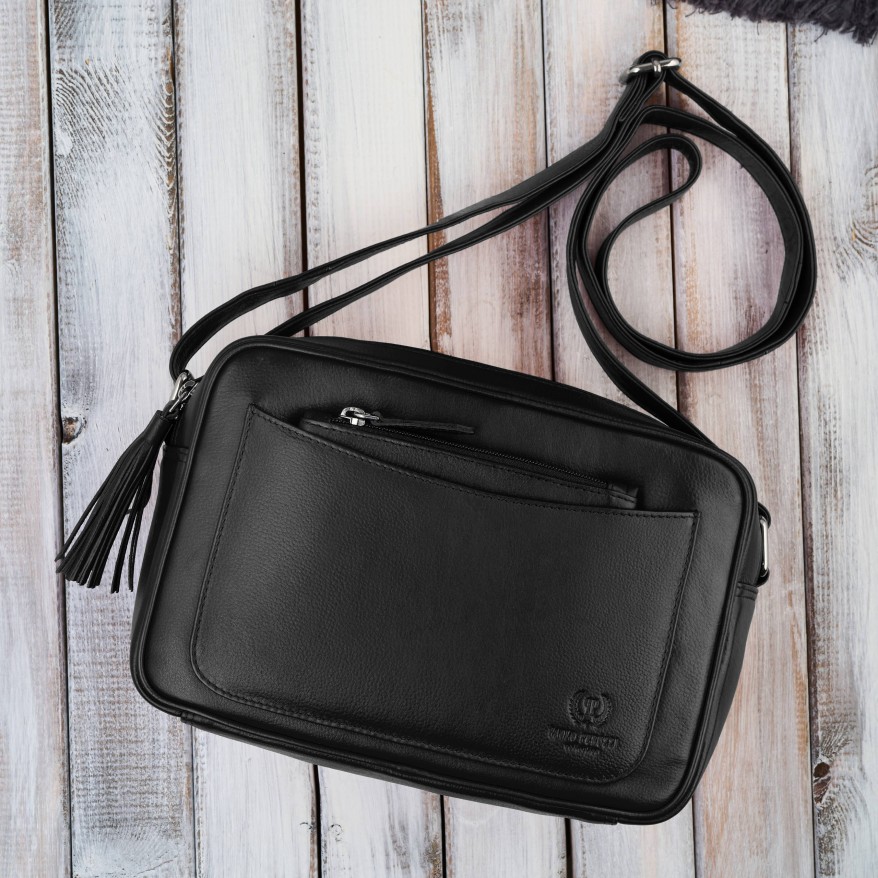 Torebka damska skórzana listonoszka na ramię czerwona Paolo Peruzzi AY-20-BL