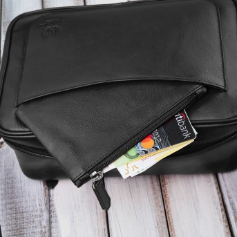 Torebka damska skórzana listonoszka Paolo Peruzzi AY-20-BL | czarna, elegancka i funkcjonalna