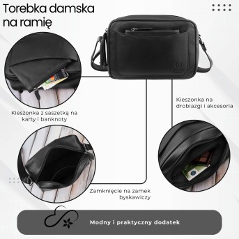 Torebka damska skórzana listonoszka na ramię czerwona Paolo Peruzzi AY-20-BL