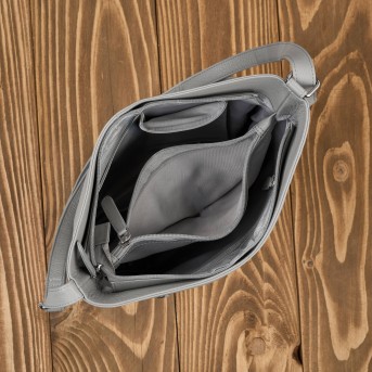 Torebka skórzana damska na ramię szara listonoszka Paolo Peruzzi AY-23-GRE