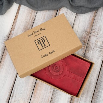 Czerwony duży portfel damski skórzany vintage z RFID T-134-HRD Paolo Peruzzi– idealny do codziennego stylu