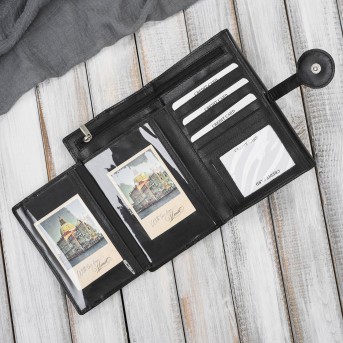 Czarny duży portfel damski skórzany z RFID T-134-BL Paolo Peruzzi– idealny do codziennego stylu