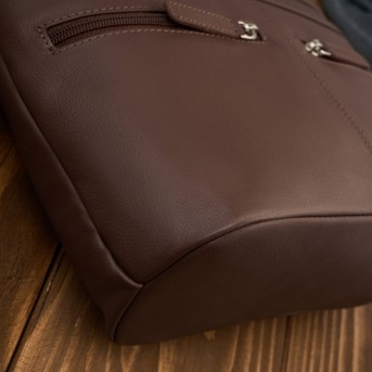 Torebka skórzana damska na ramię brązowa listonoszka Paolo Peruzzi AY-23-BR