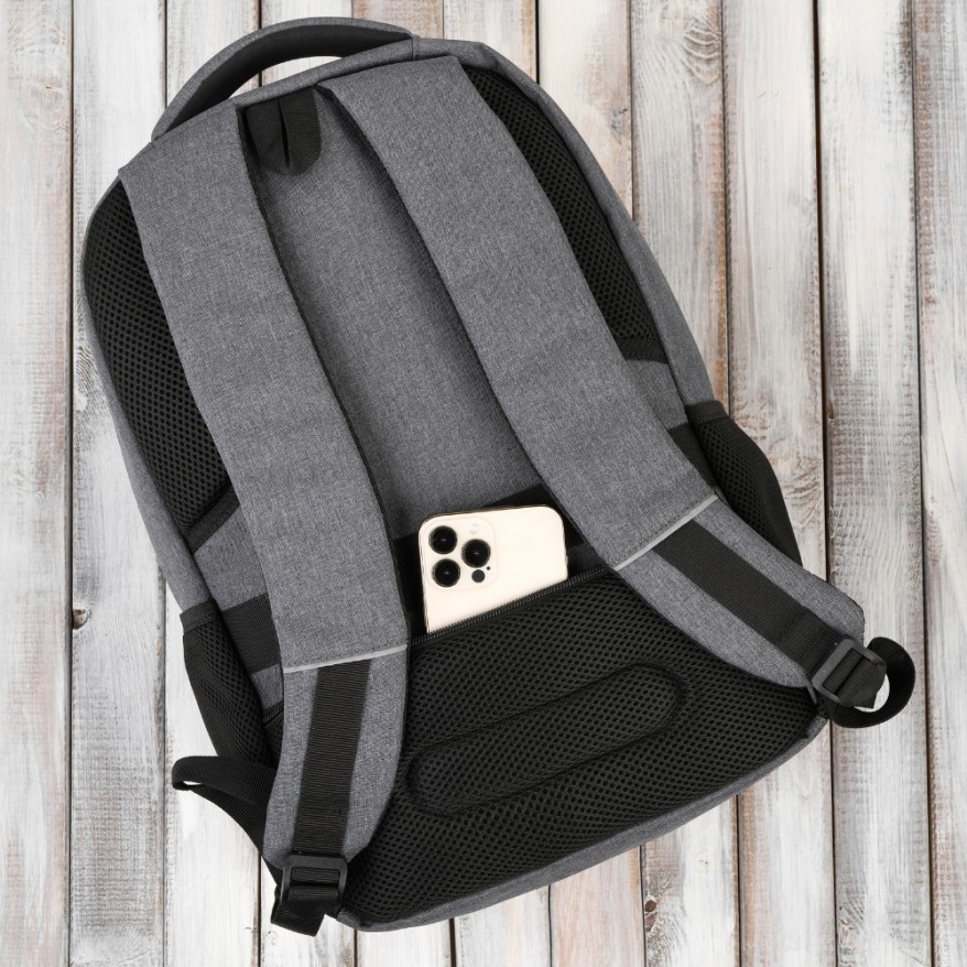 Plecak na laptopa szary wodoodporny usztywniany Paolo Peruzzi AS-03-DGR