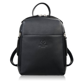 Plecak damski skórzany miejski mały czarny elegancki AY-26-BL