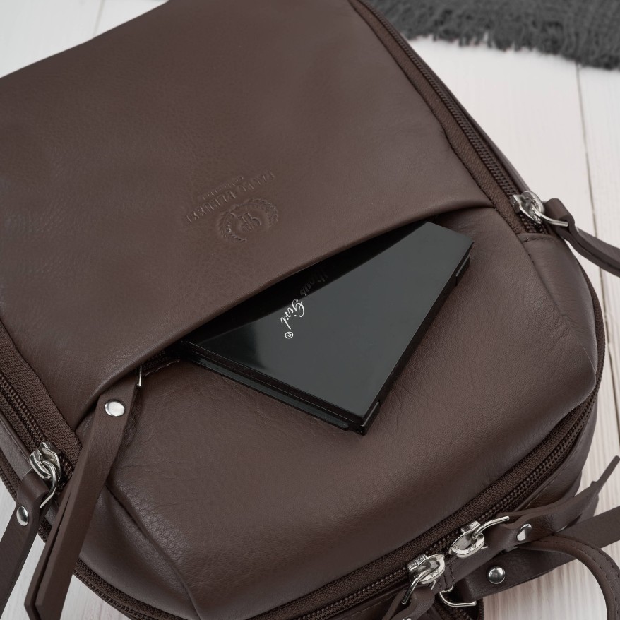 Plecak damski skórzany miejski mały czarny elegancki