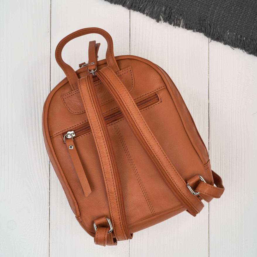 Plecak damski skórzany miejski mały czarny elegancki