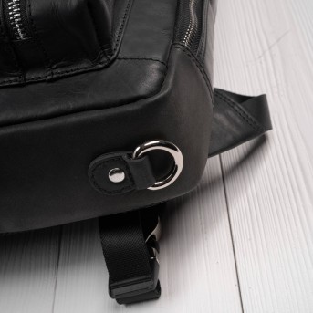 Plecak skórzany miejski do pracy premium na laptopa czarny Paolo Peruzzi AY-31-BL