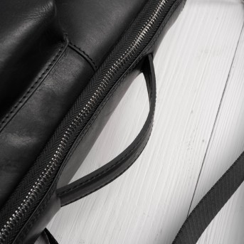 Plecak skórzany miejski do pracy premium na laptopa czarny Paolo Peruzzi AY-31-BL