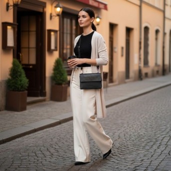 Mała skórzana torebka damska 2w1 czarna croco| Elegancka kopertówka i torebka na ramię – AY-21-CRBL