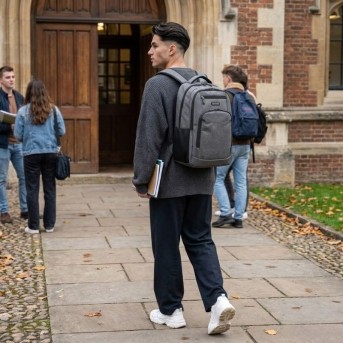 Plecak na laptopa szary wodoodporny usztywniany Paolo Peruzzi AS-03-DGR