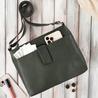 Torebka damska listonoszka skórzana na ramię koniakowa Paolo Peruzzi