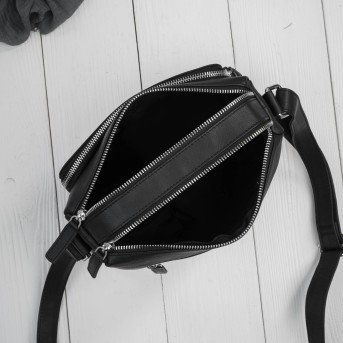 Klasyczna torebka damska na ramię skórzana czarna Paolo Peruzzi AY-22-BLS