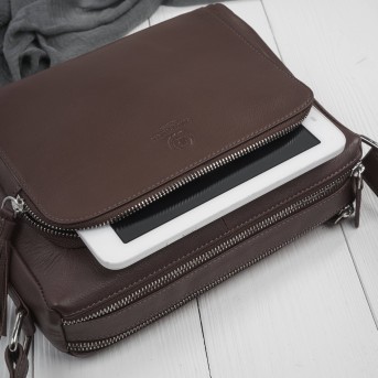 Klasyczna torebka damska na ramię skórzana brązowa Paolo Peruzzi AY-22-BRS