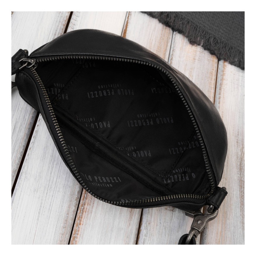 Zestaw prezentowy plecak skórzany i saszetka nerka damska Paolo Peruzzi