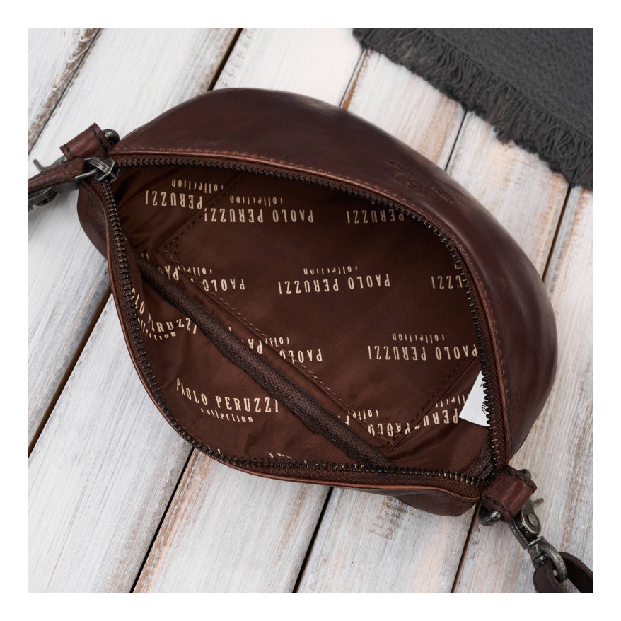 Zestaw prezentowy plecak skórzany i saszetka nerka damska Paolo Peruzzi