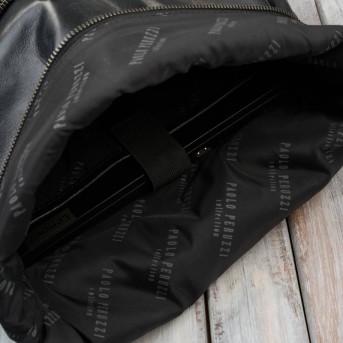 Zestaw prezentowy plecak skórzany i saszetka nerka męska Paolo Peruzzi