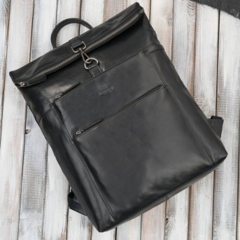 Zestaw prezentowy plecak skórzany i saszetka nerka męska Paolo Peruzzi