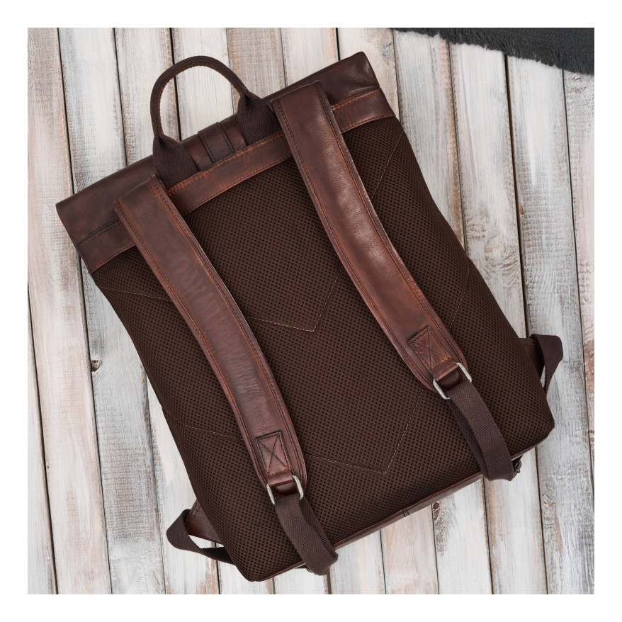 Zestaw prezentowy plecak skórzany i saszetka nerka męska Paolo Peruzzi