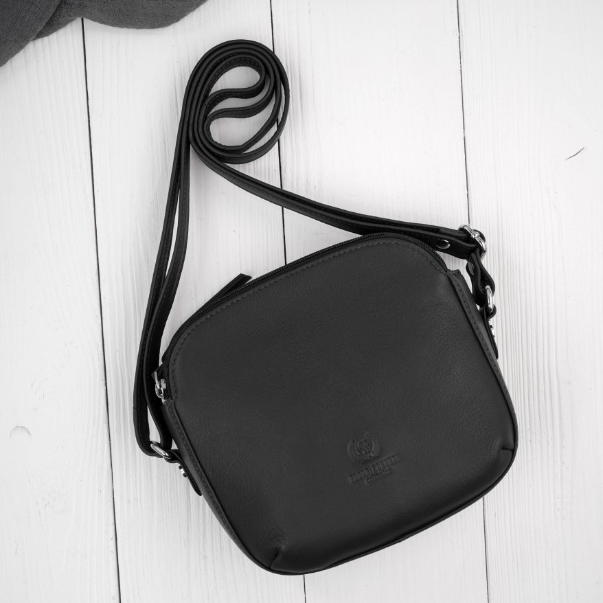 Mała torebka damska skórzana na ramię crossbody modna letnia Paolo Peruzzi AY-25-BL