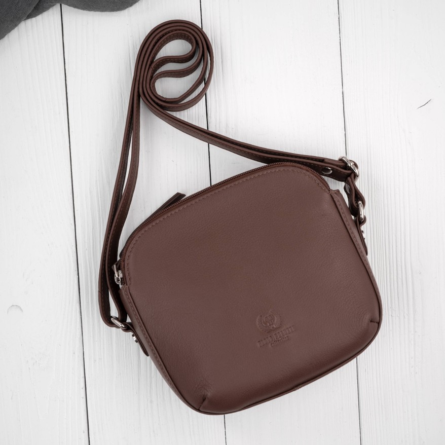 Mała torebka damska skórzana na ramię crossbody modna letnia Paolo Peruzzi AY-25-BR