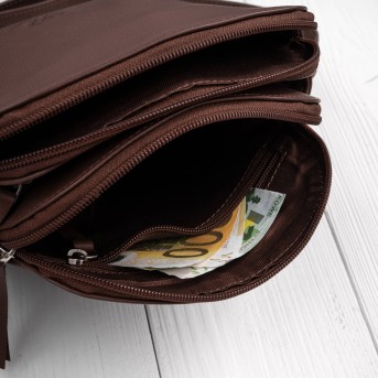 Mała torebka damska skórzana na ramię crossbody modna letnia Paolo Peruzzi AY-25-BR