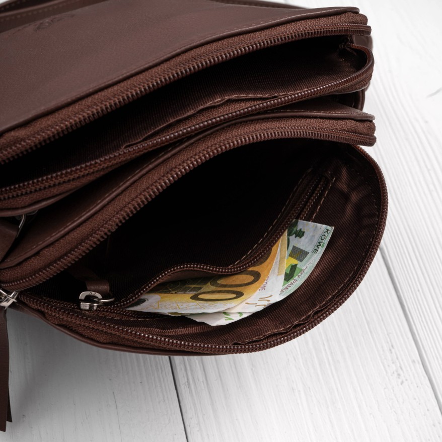 Mała torebka damska skórzana na ramię crossbody modna letnia Paolo Peruzzi AY-25-BR