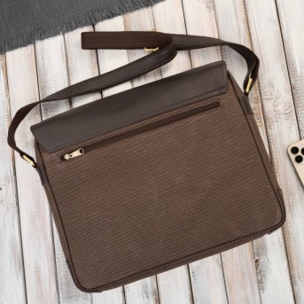 Stylowy zestaw męski Paolo Peruzzi – torba na ramię mieszcząca laptopa 15,6” oraz elegancki portfel z ochroną RFID.