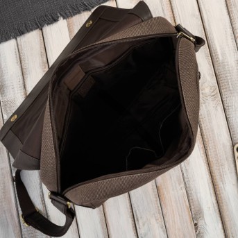 Stylowy zestaw męski Paolo Peruzzi – torba na ramię mieszcząca laptopa 15,6” oraz elegancki portfel z ochroną RFID.