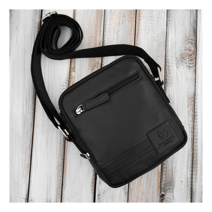 Stylowy zestaw męski Paolo Peruzzi – skórzana saszetka na ramię oraz eleganckie etui na karty.