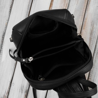 Stylowy zestaw damski Paolo Peruzzi – skórzany plecak miejski oraz elegancka mała torebka.