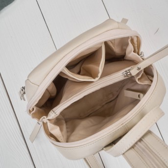 Stylowy zestaw damski Paolo Peruzzi – skórzany plecak miejski oraz elegancka mała torebka.