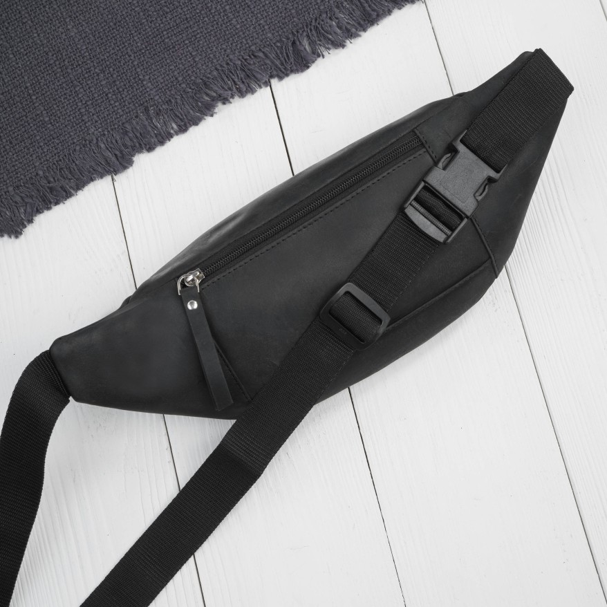 Czarna Saszetka Nerka Męska Skórzana Paolo Peruzzi AY-29-HBL