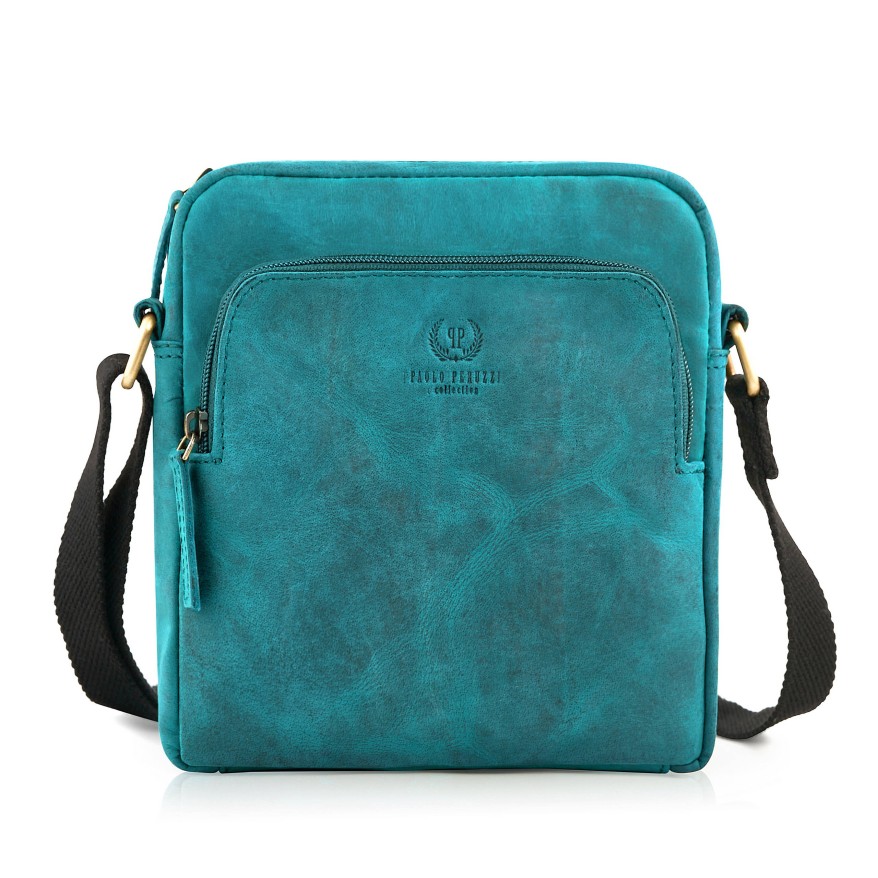 Plecaczek damski skórzany T-18-HGR i listonoszka damska na ramię T-63-GR zestaw prezentowy vintage ZUP-115-GR