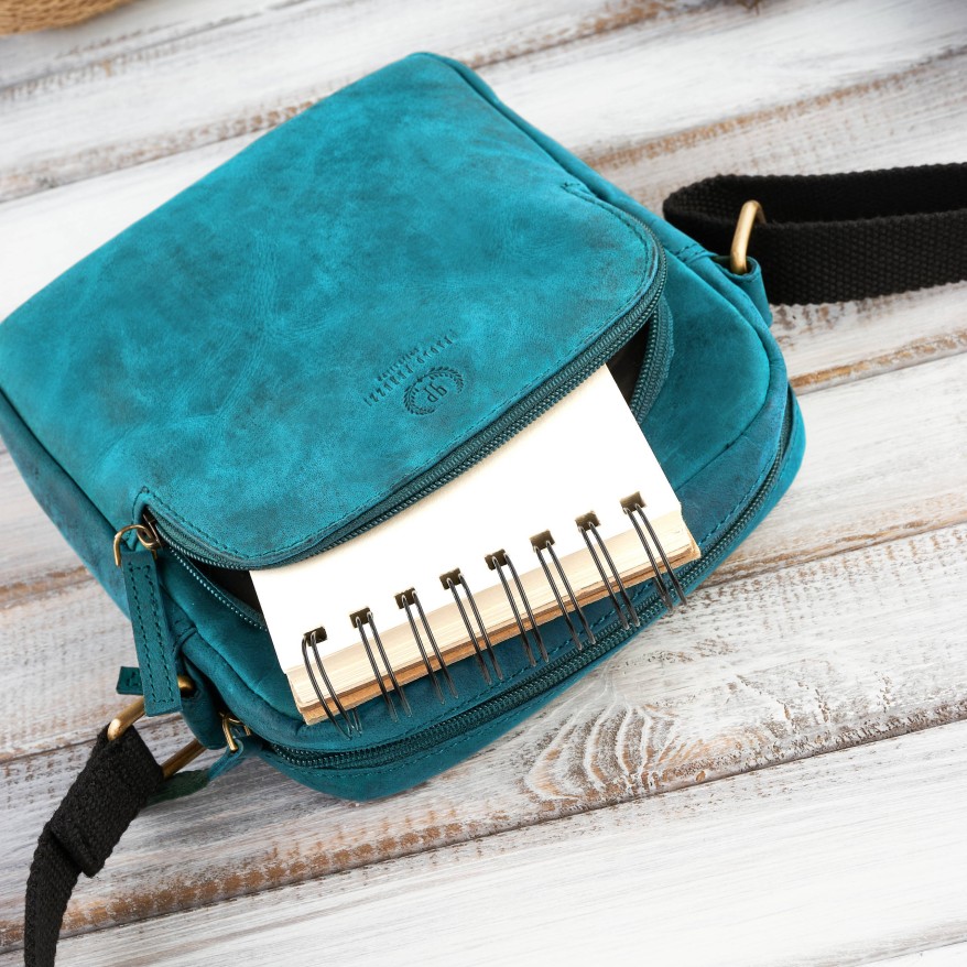 Plecaczek damski skórzany T-18-HGR i listonoszka damska na ramię T-63-GR zestaw prezentowy vintage ZUP-115-GR