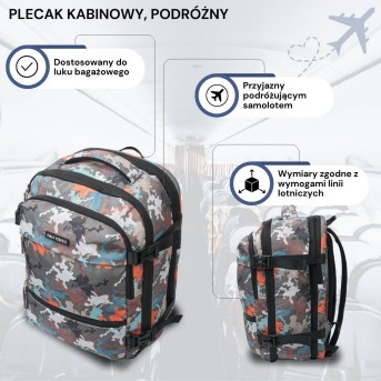 Plecak podróżny do samolotu wielofunkcyjny Paolo Peruzzi AS-01-MRA