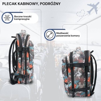 Plecak podróżny do samolotu wielofunkcyjny Paolo Peruzzi AS-01-MRA