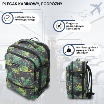 Plecak podróżny do samolotu wielofunkcyjny Paolo Peruzzi AS-01-MRZ