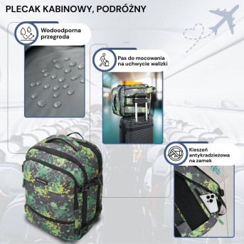 Plecak podróżny do samolotu wielofunkcyjny Paolo Peruzzi AS-01-MRZ