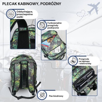 Plecak podróżny do samolotu wielofunkcyjny Paolo Peruzzi AS-01-MRZ