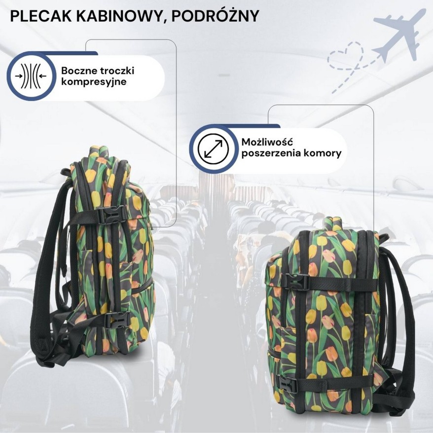 Plecak podróżny do samolotu wielofunkcyjny Paolo Peruzzi AS-01-TL