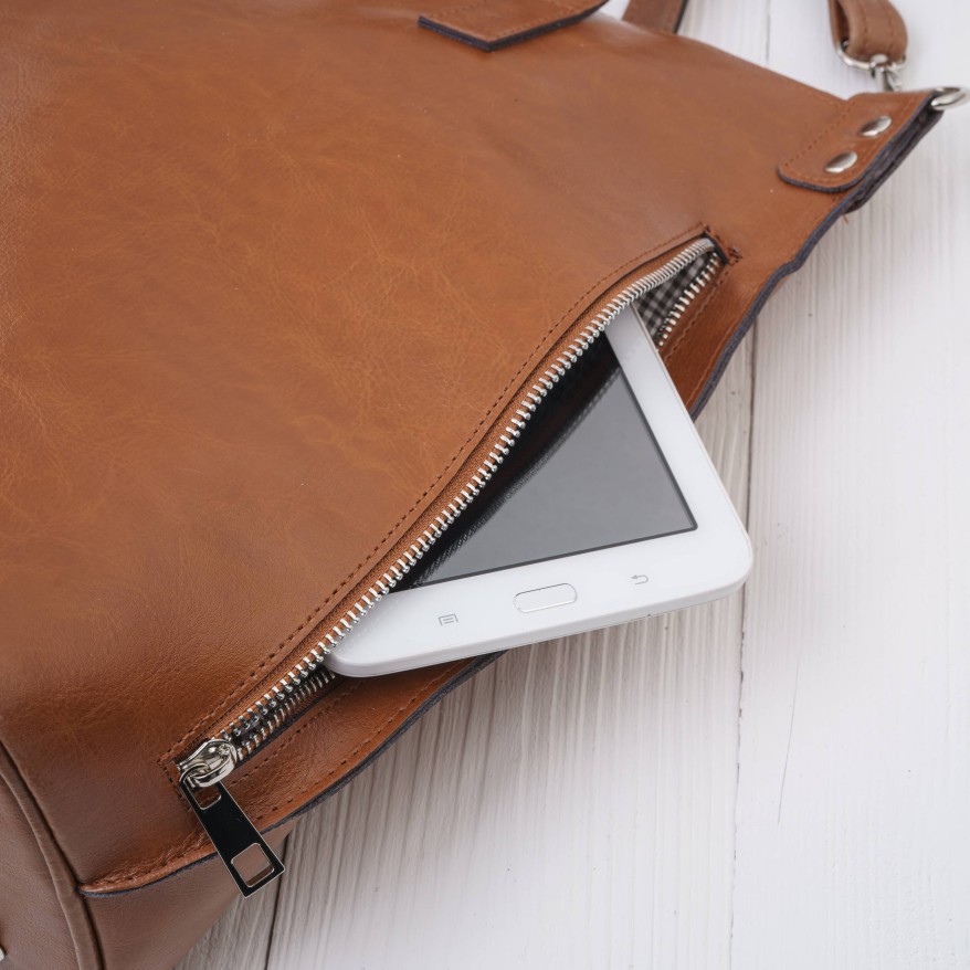 Koniakowa Torebka Skórzana Paolo Peruzzi Z-59 | Shopperka