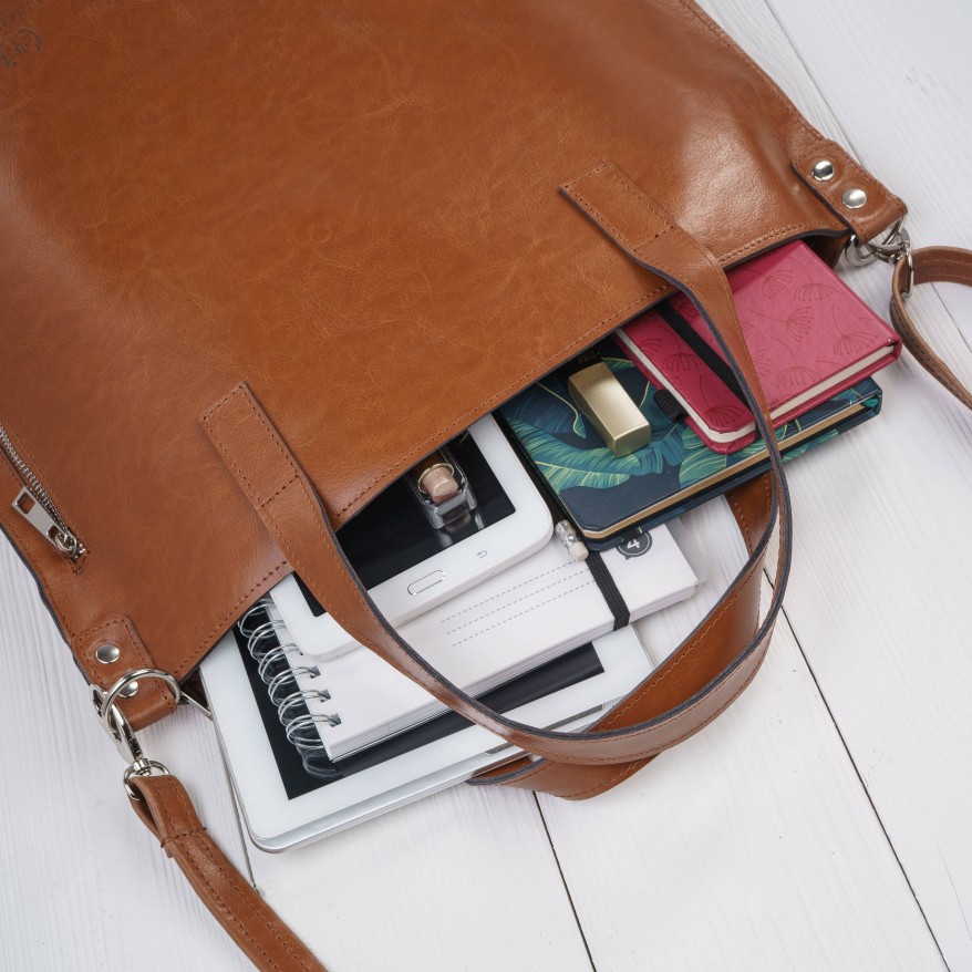 Koniakowa Torebka Skórzana Paolo Peruzzi Z-59 | Shopperka