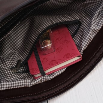 Brązowa Torebka Skórzana Paolo Peruzzi Z-59 | Shopperka