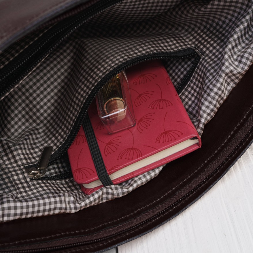 Brązowa Torebka Skórzana Paolo Peruzzi Z-59 | Shopperka