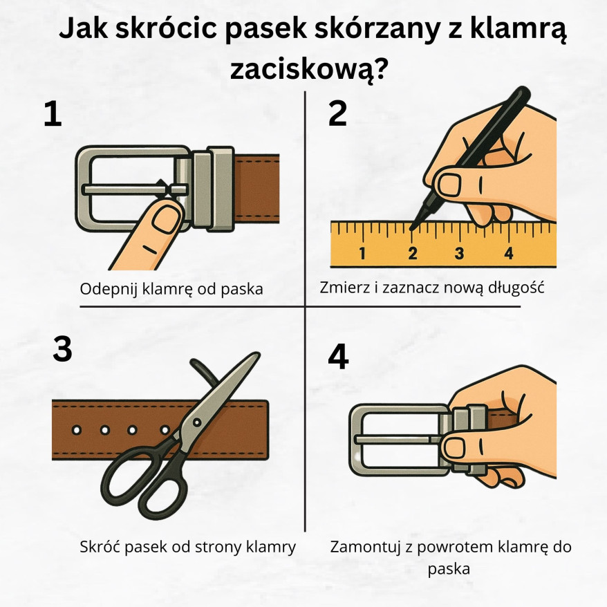 Pasek męski skórzany dwustronny brązowy i czarny z delikatnym tłoczeniem