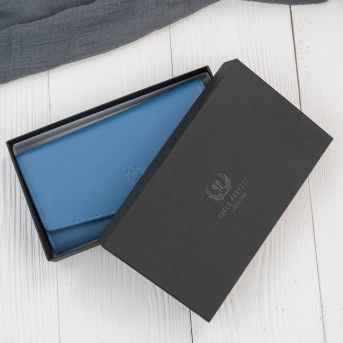 Portfel Damski Skórzany RFID Niebieski Paolo Peruzzi SL-11-CB | Skóra Naturalna